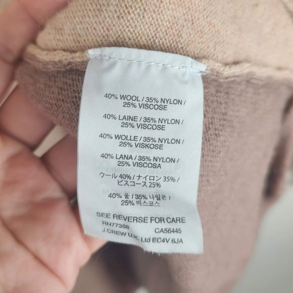 J. Crew Wool Blend Colorblock Oversized Tunic Sweater sz XXS Flawed - Picture 6 of 9